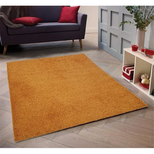 Terreno 5 x 7 ft. Discount World Shaggy Collection Orange Area Rug TE2586233